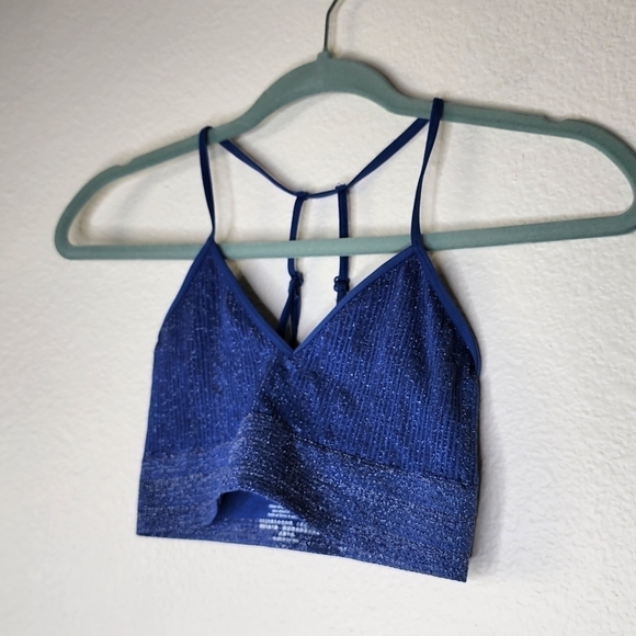 Anthropologie Brightest Cobalt Sparkling Bralette XS-S - Picture 5 of 5